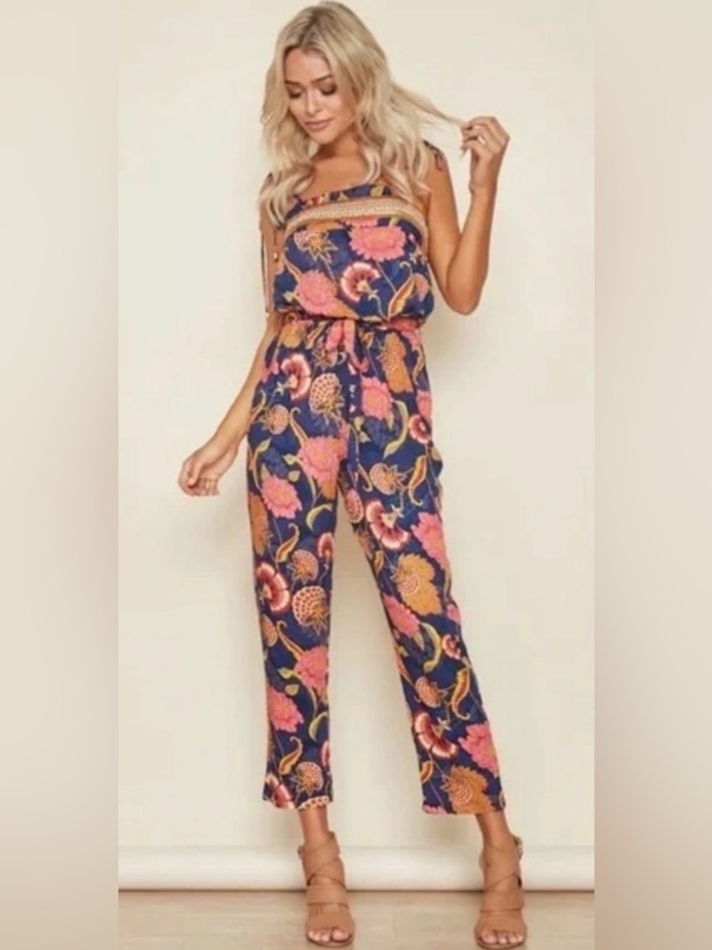JAASE Dream Come True Floral Print Jumpsuit